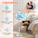 16 Inch Pedestal Standing Fan Oscillating Pedestal Fan with 3 Speeds and Adjustable Height