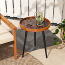 Round Sea Shell End Table with Epoxy Resin Finish
