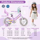 18 Inch Girls Bike Kids Bicycle with Doll Seat and Streamers for Children 4