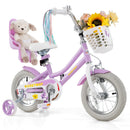 18 Inch Girls Bike Kids Bicycle with Doll Seat and Streamers for Children 4