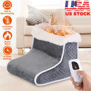 Heating Pad for Foot Electric Heated Foot Warmer Soft Leg Warmer Boots with 6 Level Heating 4 Level Timing