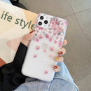 Frosted Transparent Creative Flower Phone Case