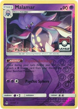 Malamar (League Challenge) [4th Place] 051/131 - League & Championship Cards Reverse Holofoil