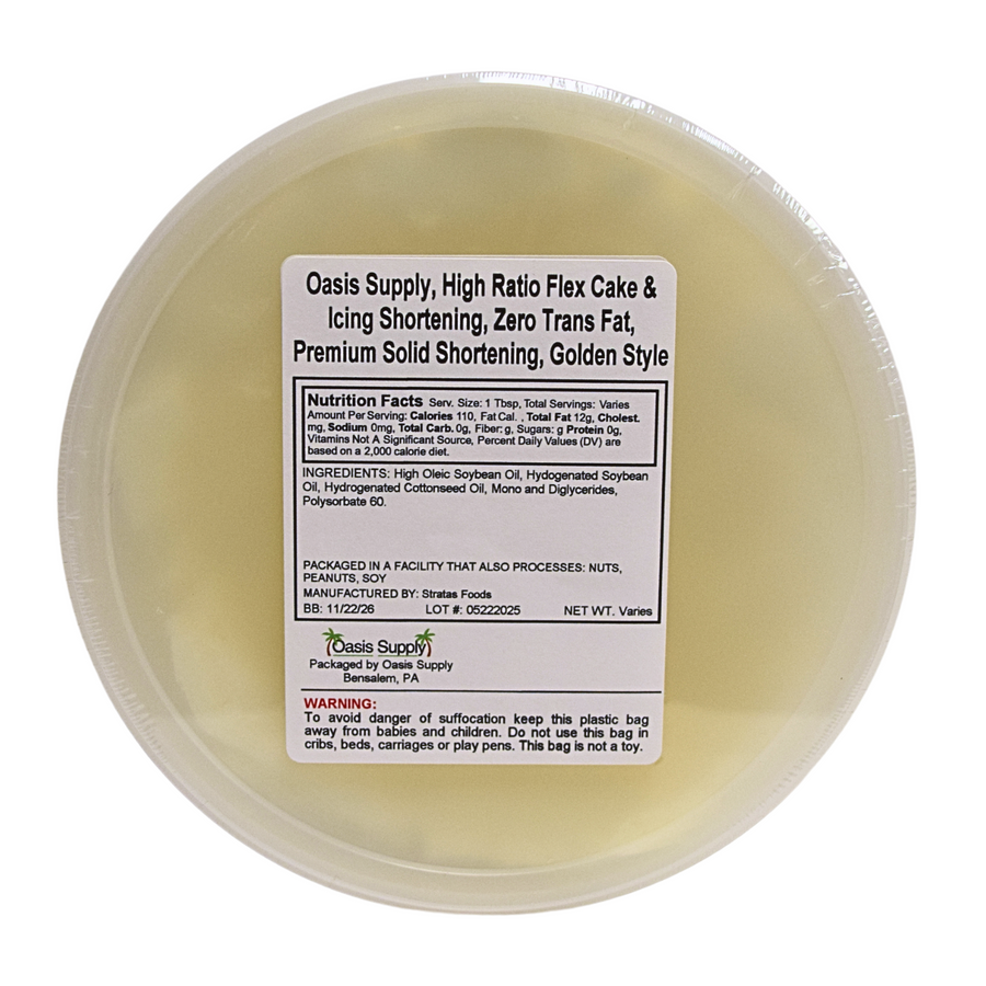 Golden Flex Icing Shortening, High Ratio, From 2.5 to 50 lbs  *** New packaging****