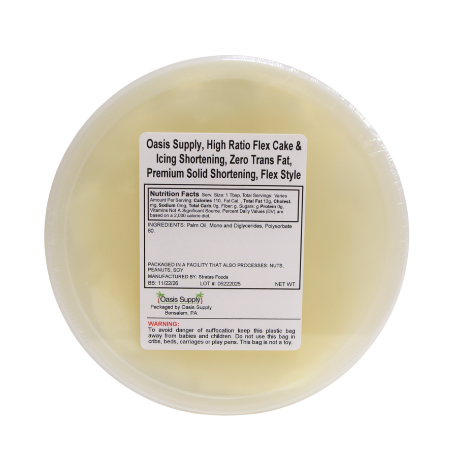 Finest High Ratio Flex Cake & Icing Shortening, From 2.5 to 50 lbs