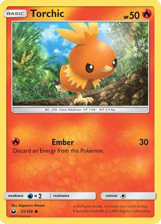 Torchic 025/168 - SM  Celestial Storm Reverse Holofoil