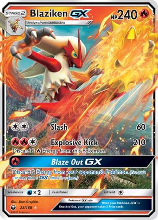 Blaziken GX 028/168 - SM  Celestial Storm Holofoil