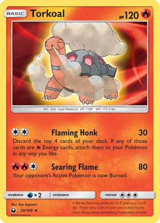 Torkoal 029/168 - SM  Celestial Storm