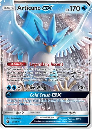 Articuno GX 031/168 - SM  Celestial Storm Holofoil