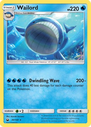 Wailord 040/168 - SM  Celestial Storm