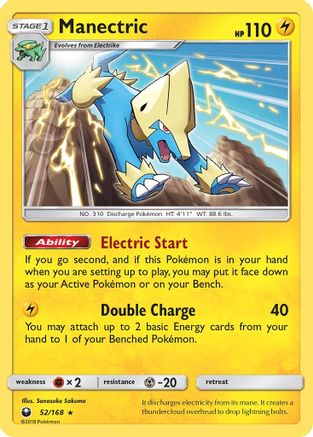 Manectric 052/168 - SM  Celestial Storm Reverse Holofoil