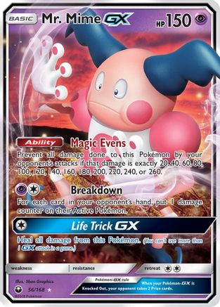 Mr. Mime GX 056/168 - SM  Celestial Storm Holofoil