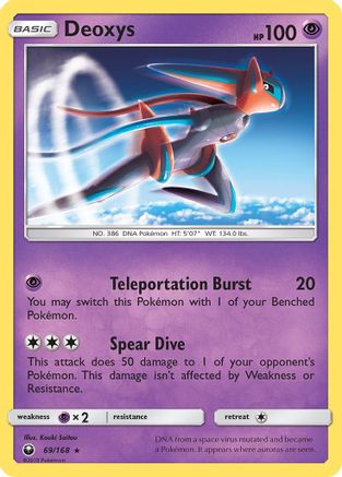 Deoxys 069/168 - SM  Celestial Storm Reverse Holofoil