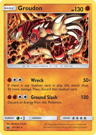 Groudon 081/168 - SM  Celestial Storm Reverse Holofoil