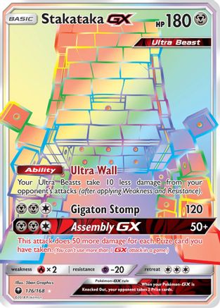 Stakataka GX (Secret) 176/168 - SM  Celestial Storm Holofoil