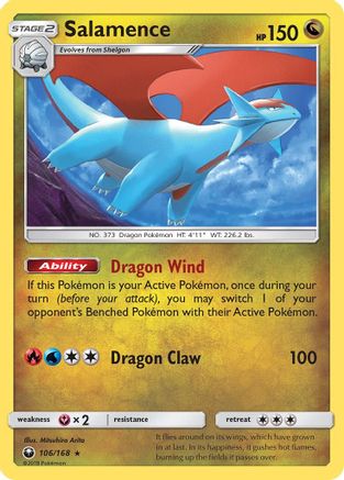 Salamence 106/168 - SM  Celestial Storm Reverse Holofoil