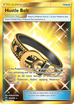 Hustle Belt (Secret) 179/168 - SM  Celestial Storm Holofoil