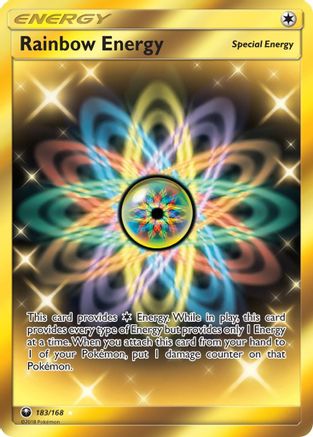 Rainbow Energy (Secret) 183/168 - SM  Celestial Storm Holofoil