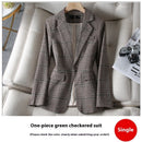 Women's Korean-style Houndstooth Suit Jacket