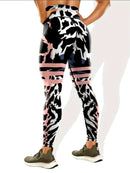 Women's Camouflage Printed High Waisted Hip Lifting Yoga Pants