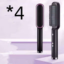 2 In 1 Hair Straightener Hot Comb Curling Brush