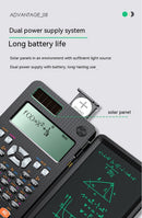 Foldable 2-in-1 Scientific Calculator and Handwriting Tablet