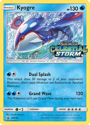 Kyogre (Prerelease) SM129/248 - SM Promos Holofoil