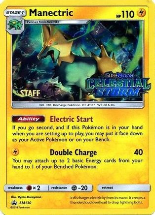 Manectric (Prerelease) [Staff] SM130 - SM Promos Holofoil