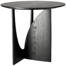 Round Solid Wood Geometric Side Table