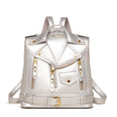 Soft Leather Textured Jacket Backpack