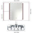 Foldable Magnifying Makeup Mirror with Lamp