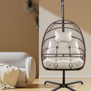 Swing Egg Chair with Stand & UV-Resistant Cushion - 350 lbs Capacity