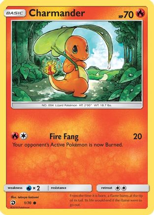 Charmander 001/70 - Dragon Majesty Reverse Holofoil