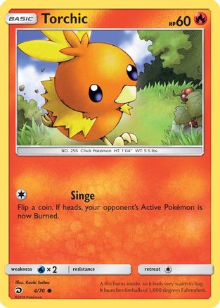 Torchic 004/70 - Dragon Majesty Reverse Holofoil