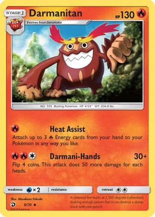 Darmanitan 009/70 - Dragon Majesty Reverse Holofoil