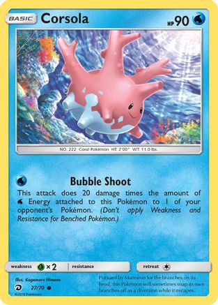 Corsola 027/70 - Dragon Majesty Reverse Holofoil