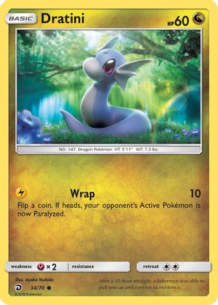 Dratini 034/70 - Dragon Majesty Reverse Holofoil