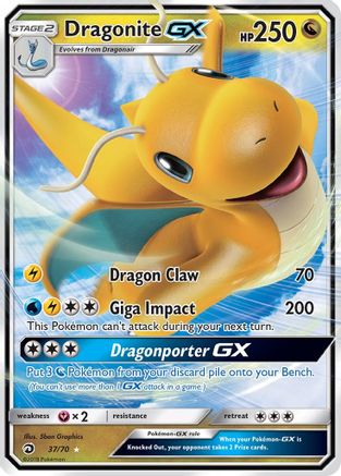Dragonite GX 037/70 - Dragon Majesty Holofoil