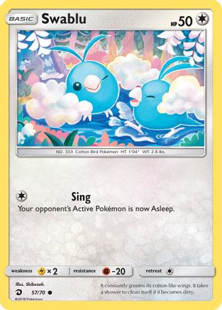 Swablu 057/70 - Dragon Majesty Reverse Holofoil