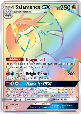 Salamence GX (Secret) 073/70 - Dragon Majesty Holofoil