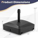 176 LBS Fillable Mobile Umbrella Base with 4 Wheels and 2 Locks