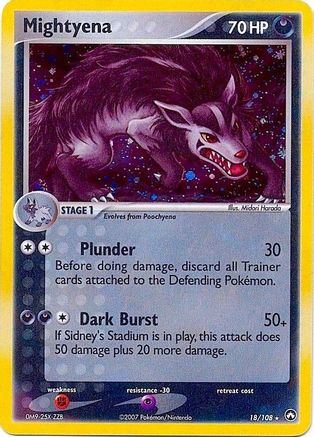 Mightyena (Cosmos Holo) 018/108 - Deck Exclusives Holofoil