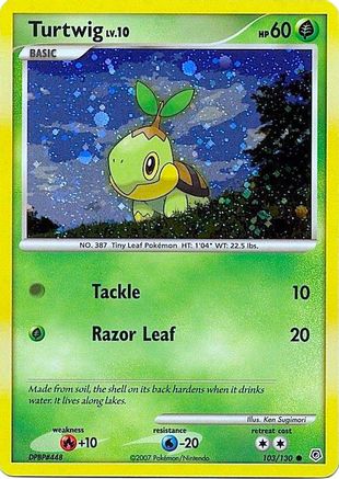 Turtwig (Cosmos Holofoil) 103/130 - League & Championship Cards Holofoil