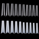 500Pcs False Nail Tips C Curve Half Cover French Nails Extra Long Fake Finger Nails For Nail Art Salons Home DIY 10 Sizes