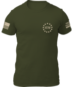 1776 Circle Army Green Shirt