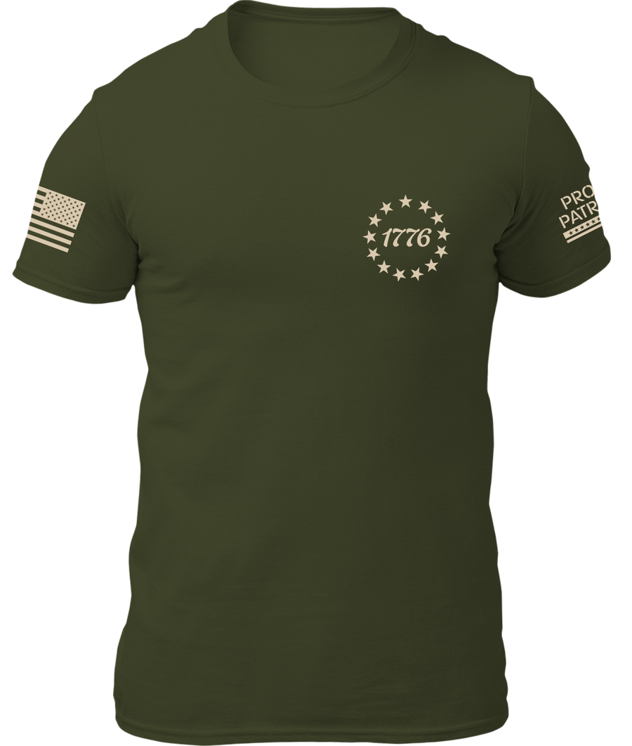 1776 Circle Army Green Shirt