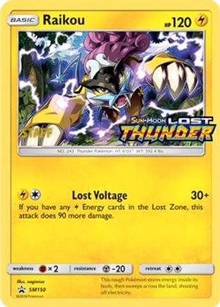 Raikou (Prerelease) (Staff) SM150 - SM Promos Holofoil