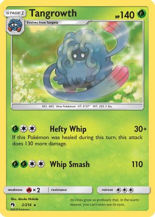 Tangrowth 002/214 - SM  Lost Thunder Reverse Holofoil
