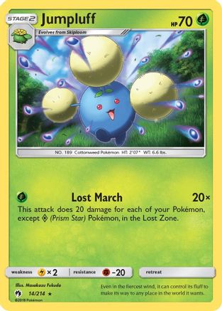 Jumpluff 014/214 - SM  Lost Thunder Reverse Holofoil