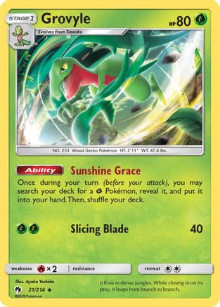 Grovyle 021/214 - SM  Lost Thunder
